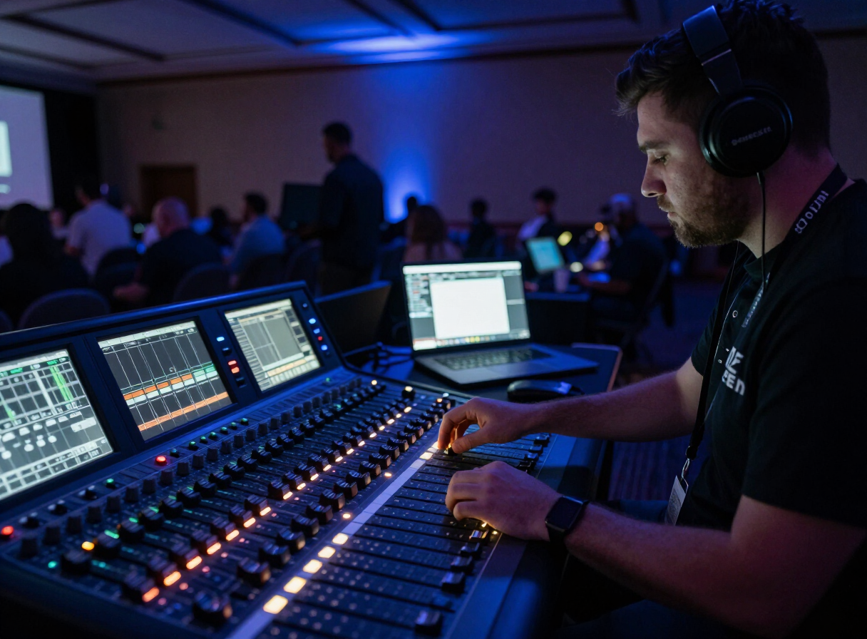 Audio visual production crew